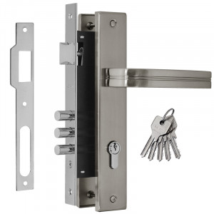 Замок врезной 106-85 М матовый никель 45 мм