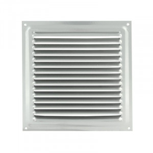 Решетка с сеткой 150*150 мм хром