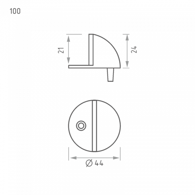 Ограничитель дверной 100 черный Ограничитель дверной 100 черный