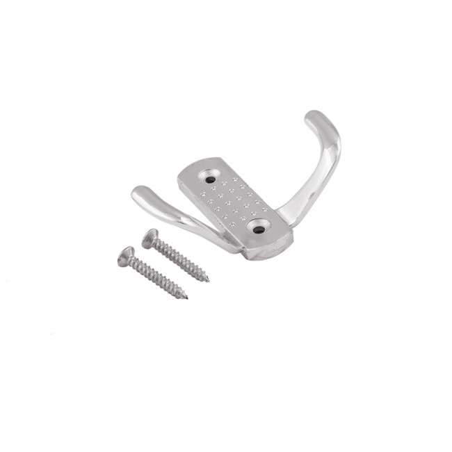 Крючок-вешалка №11(2х рожковый) хром