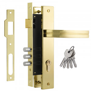 Замок врезной 106-85 М золото 45 мм