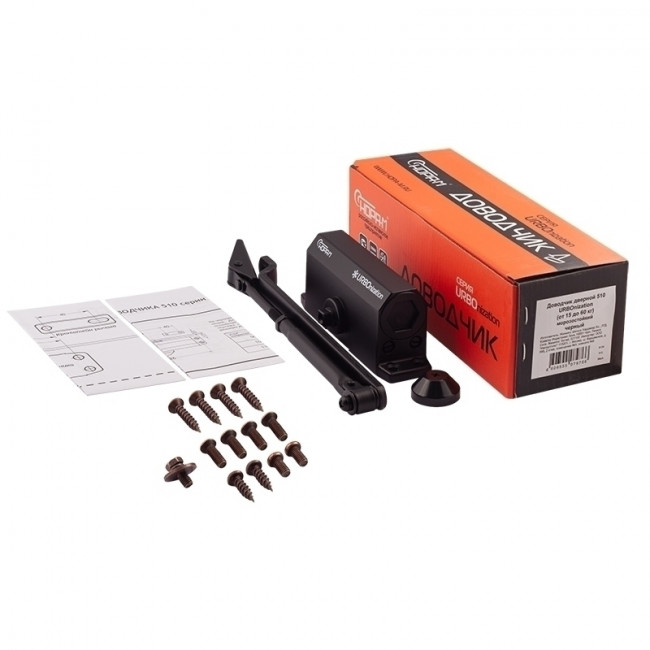 Доводчик дверной 510 URBOnization от 15 до 60 кг черный Доводчик дверной 510 URBOnization от 15 до 60 кг черный