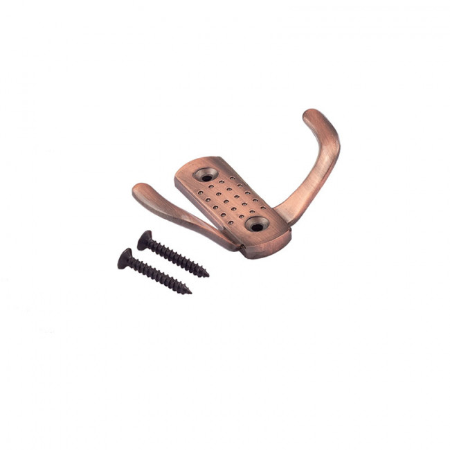 Крючок-вешалка №11(2х рожковый) старая медь