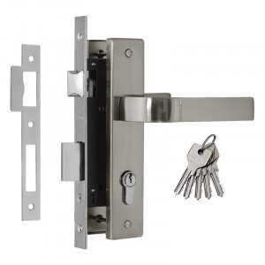 Замок врезной 107-70 Л матовый никель