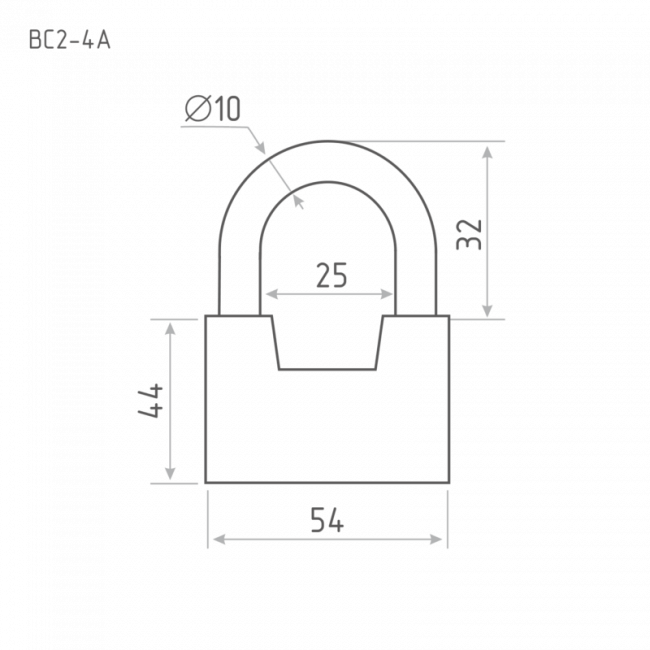 Замок навесной ВС2-4А сталь Замок навесной ВС2-4А сталь