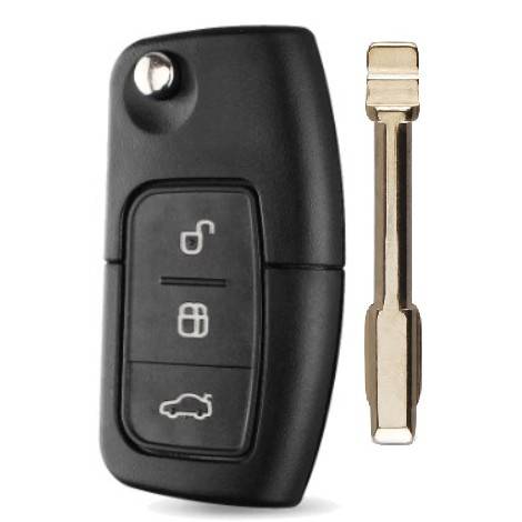 Корпус выкидного ключа FORD 3 кнопки FO-6 FO21, с лого