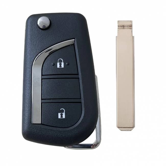 Корпус выкидного ключа TOYOTA 2 кнопки CIT-1 VA2, с лого