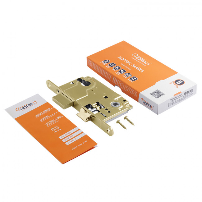 Корпус замка под цилиндр 25-85 мм золото Корпус замка под цилиндр 25-85 мм золото