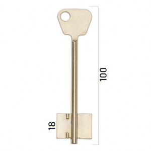 Заготовка дверного ключа Богатырь-2 BGT2D 100*26*18,5 мм