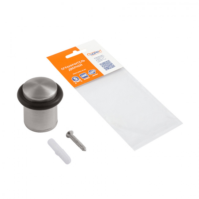 Ограничитель дверной 101 матовый никель