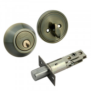 Замок врезной D1 старая бронза