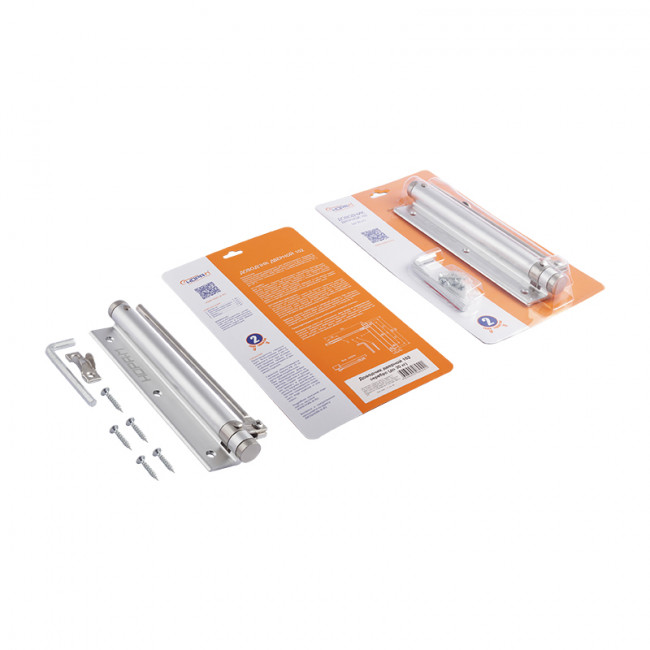 Доводчик дверной пружинный 102 до 30 кг серебро Доводчик дверной пружинный 102 до 30 кг серебро